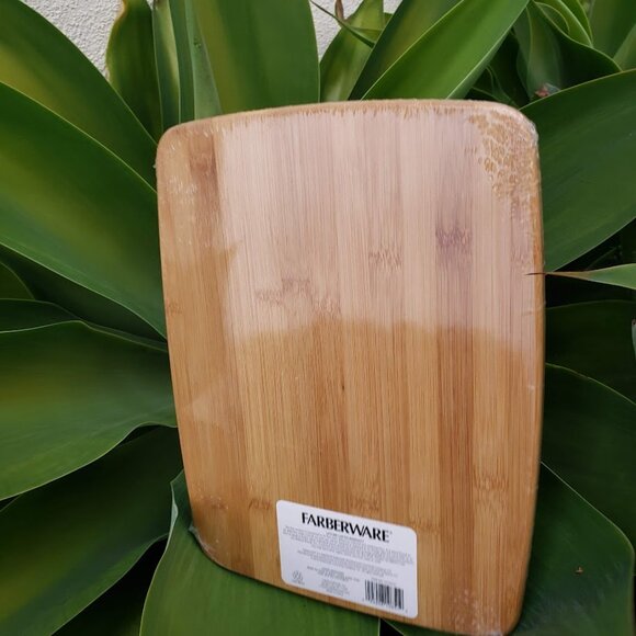 NEW set of 2 bamboo cutting boards board kitchen cooking supplies Farberware Kit - Picture 5 of 10